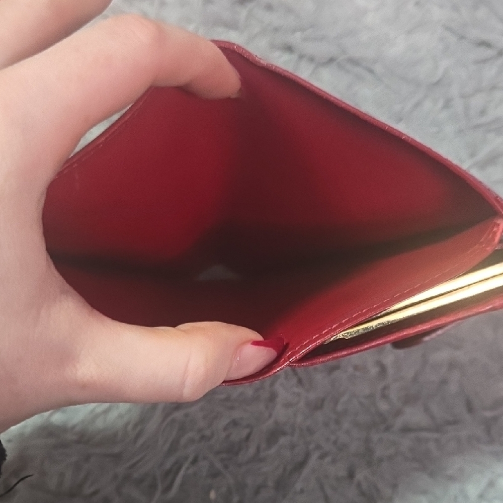 Louis Vuitton Monogram Vernis with Kiss lock Red Patent Small Wallet USED - Picture 7 of 13